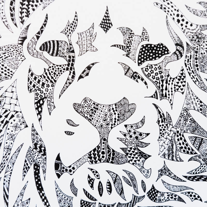 Original Zentangle lion