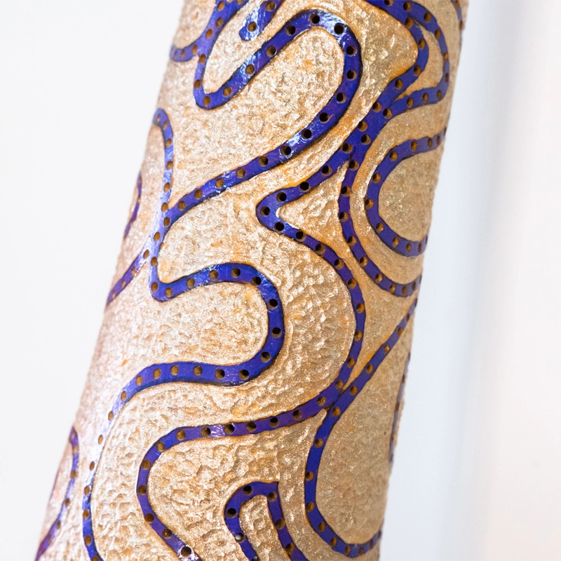 Tall bodied gourd lamp