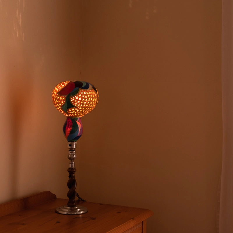 Gourd lamp, tall abstract
