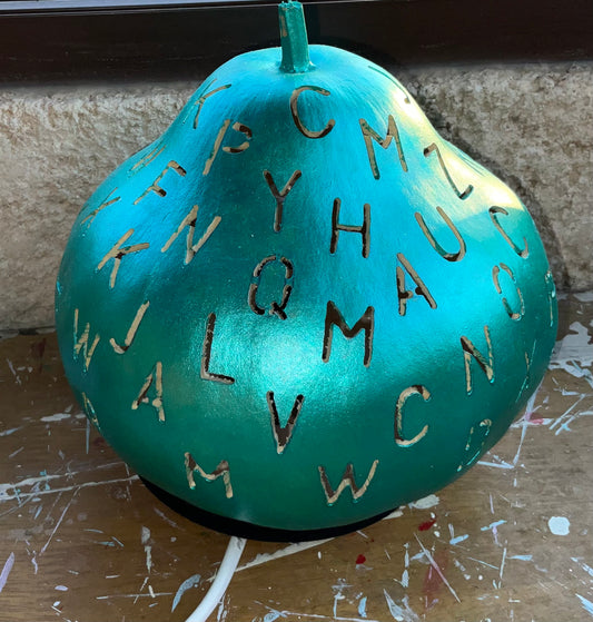 Alphabet gourd lamp
