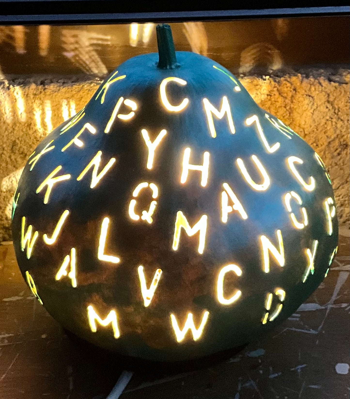 Alphabet gourd lamp