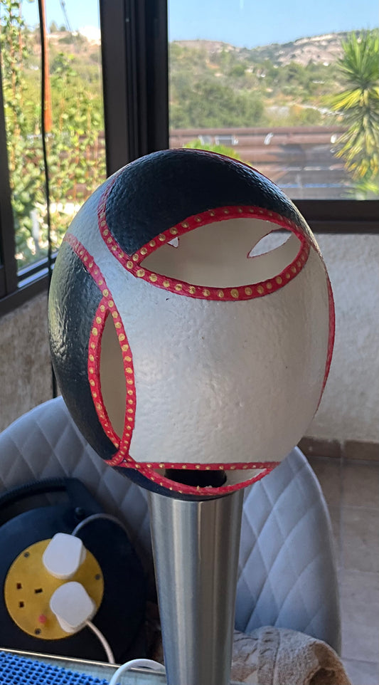 Ostrich egg lamp