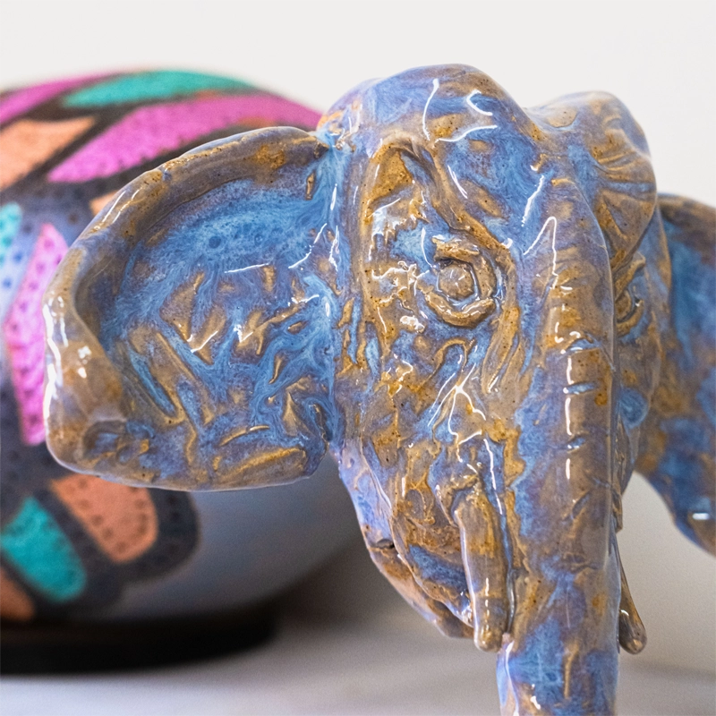 Gourd lamp Indian elephant