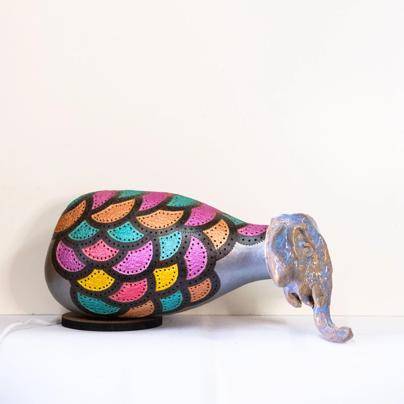 Gourd lamp Indian elephant