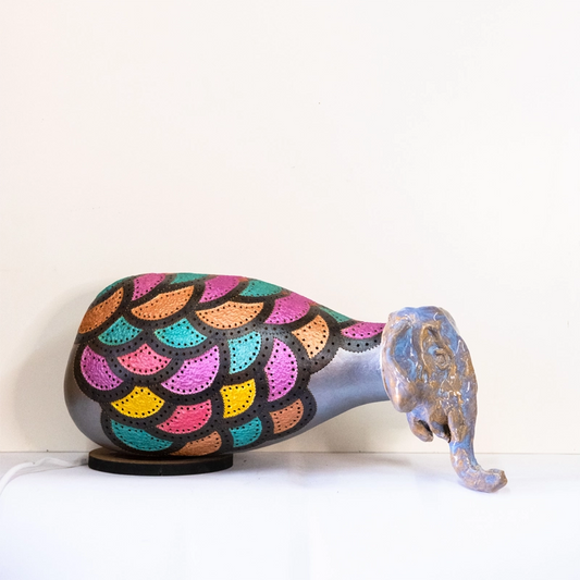 Gourd lamp Indian elephant