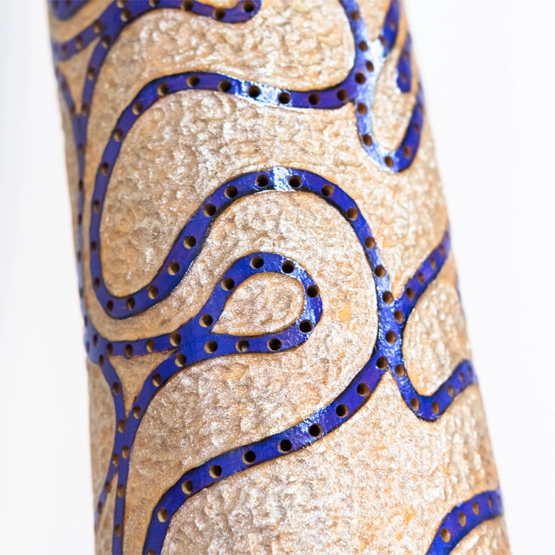 Tall bodied gourd lamp