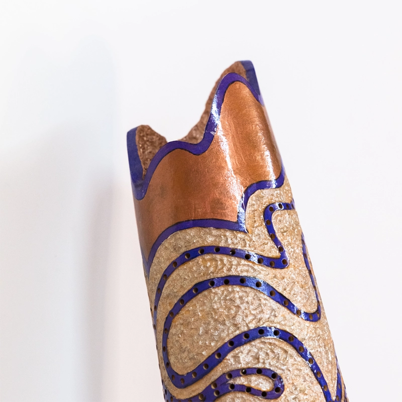 Tall bodied gourd lamp