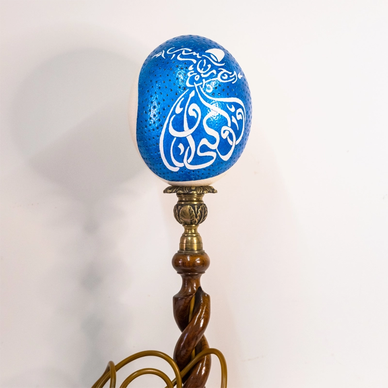 Ostrich egg lamp