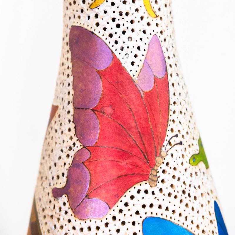 Gourd lamp, butterflies