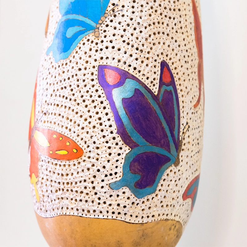 Gourd lamp, butterflies