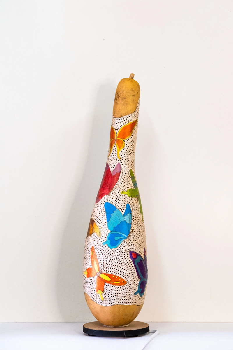 Gourd lamp, butterflies