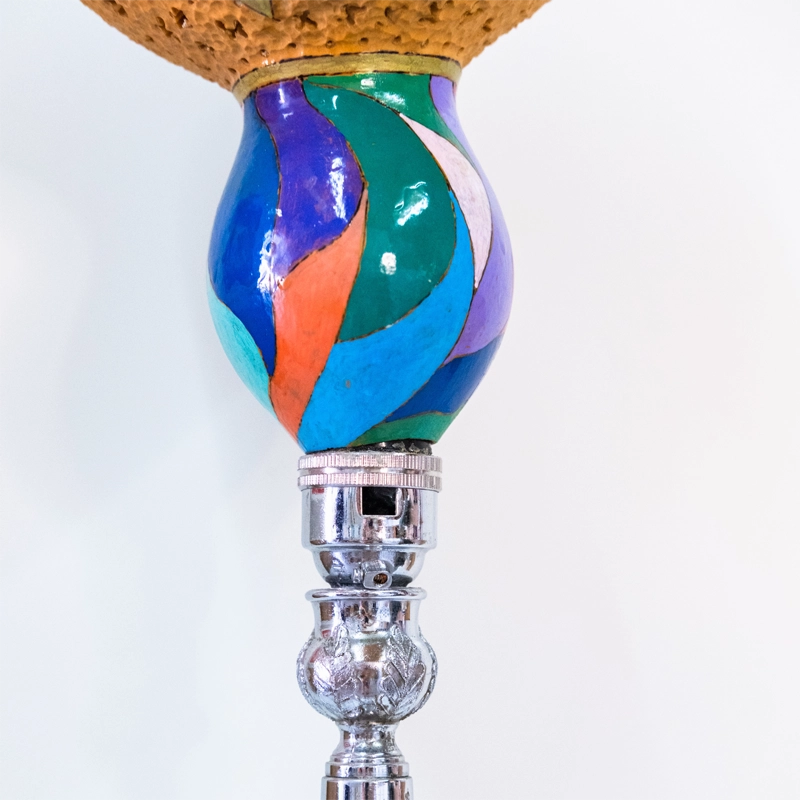 Gourd lamp, tall abstract