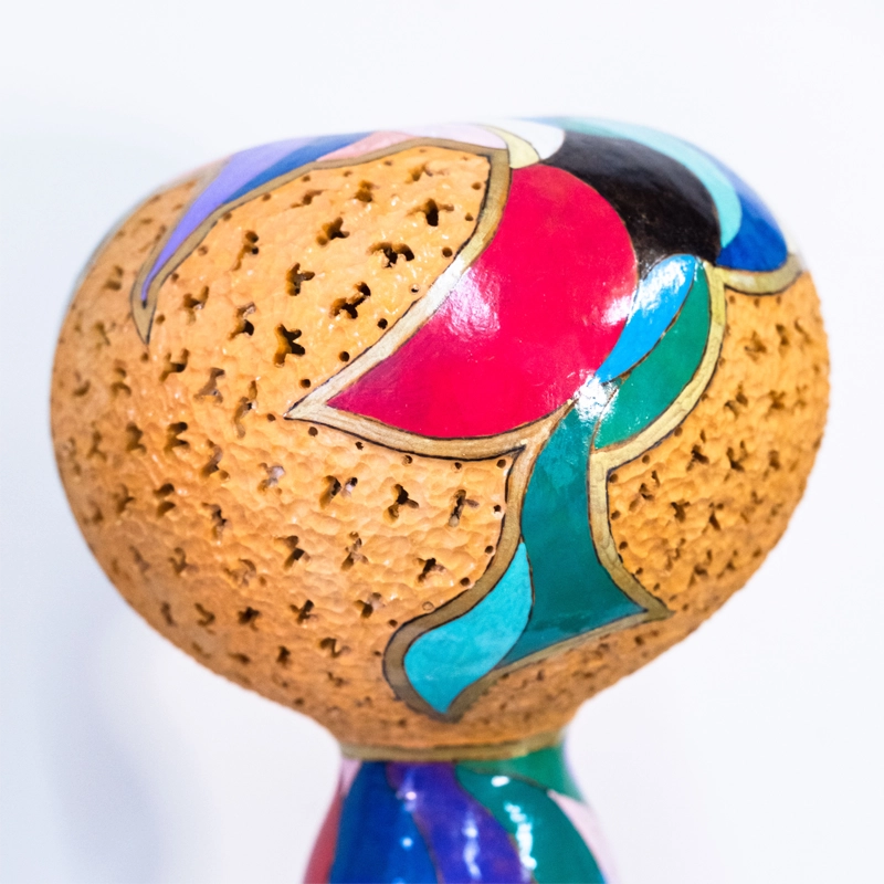 Gourd lamp, tall abstract