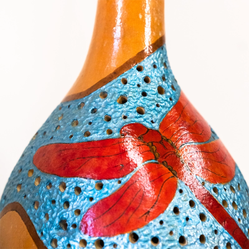 Gourd lamp, dragonflies