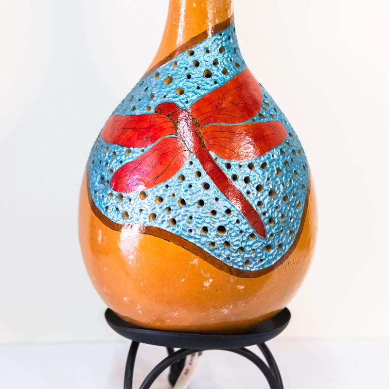 Gourd lamp, dragonflies