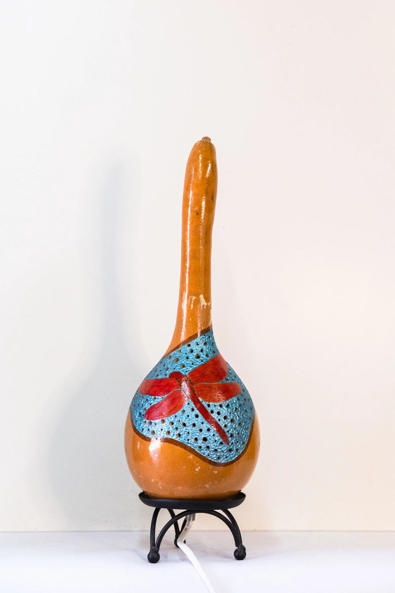 Gourd lamp, dragonflies