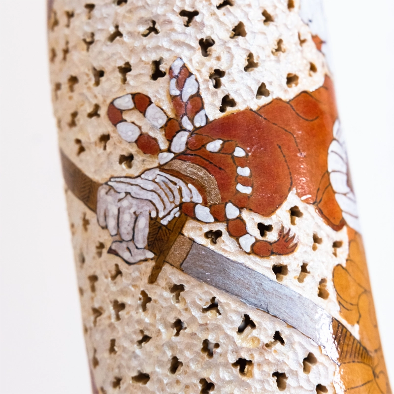 Gourd lamp Japanese warrior