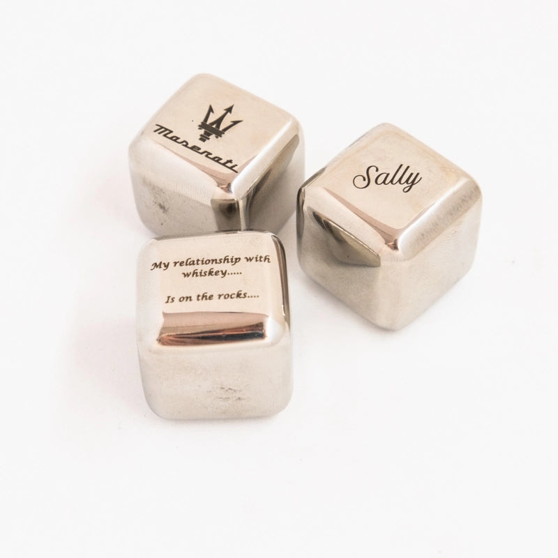 Re Usable Stainless Steel Personalised Ice Cubes