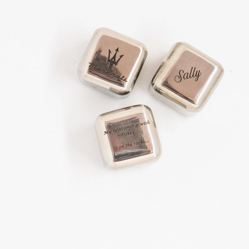 Re Usable Stainless Steel Personalised Ice Cubes