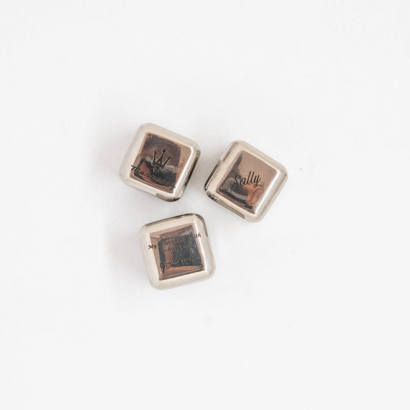 Re Usable Stainless Steel Personalised Ice Cubes