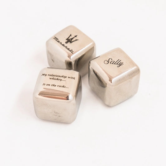 Re Usable Stainless Steel Personalised Ice Cubes