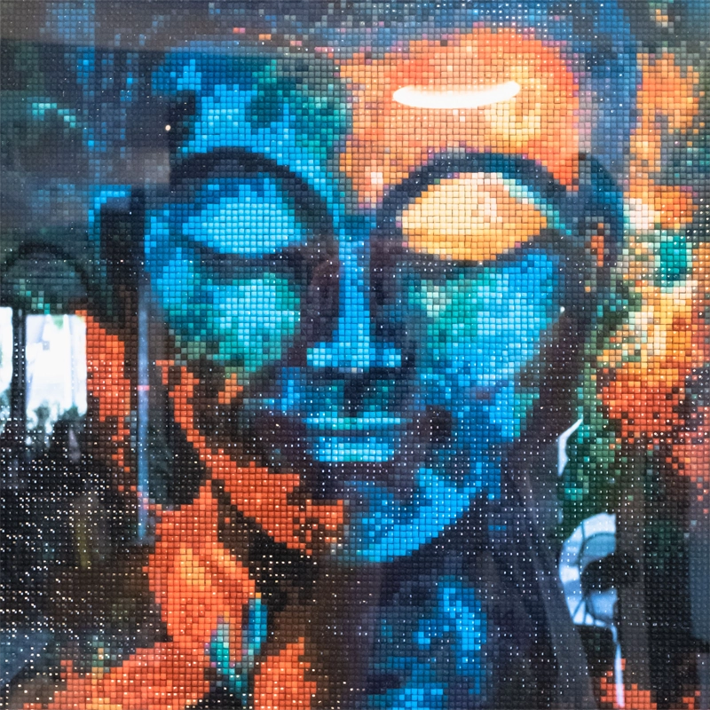 Colourful abstract buddha - diamond painting