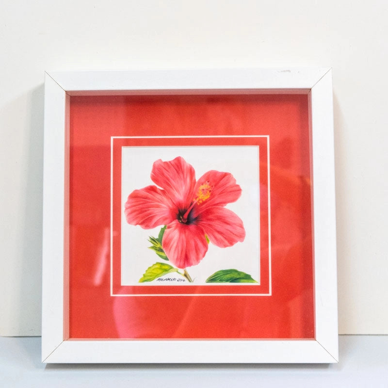 Framed hibiscus print