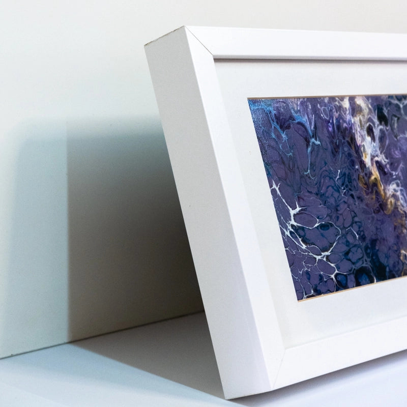 Original, framed acrylic pour