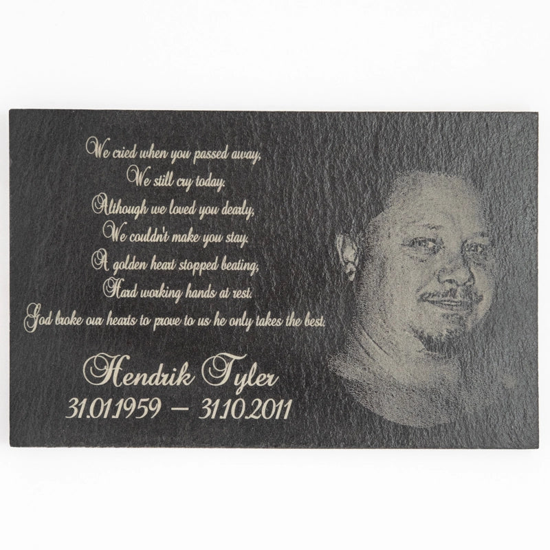 Laser engraved Slate Plaque