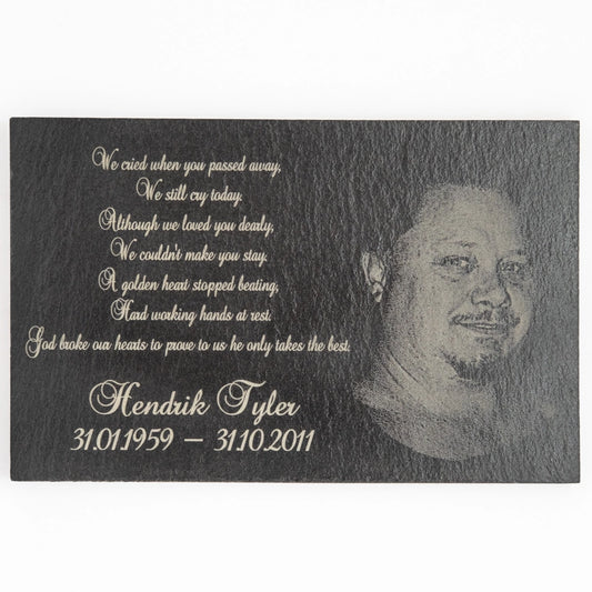 Laser engraved Slate Plaque